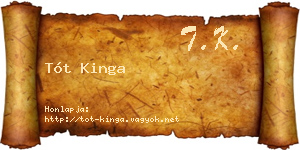 Tót Kinga névjegykártya