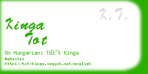 kinga tot business card